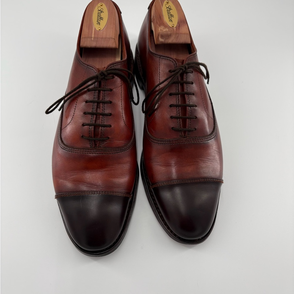 Bespoke Patina Allen Edmonds Brown Leather Oxford Shoes 9.5 A